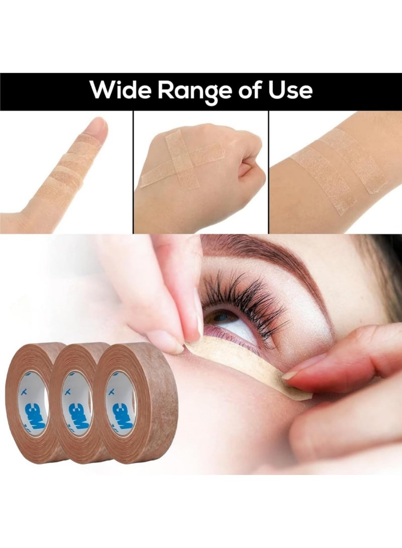 saykfoe [Upgraded] 3M Micropore Tan Surgical Tape - Hypoallergenic, Breathable, Ideal for Sensitive Skin, 0.5'' Wide, 3 Rolls for Use. Skin Color - Image 3